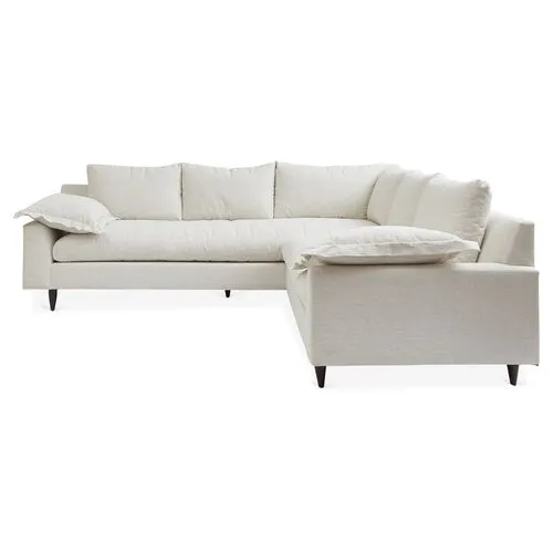 Lewis L-Shaped Sectional - Kim Salmela - Handcrafted - Ivory