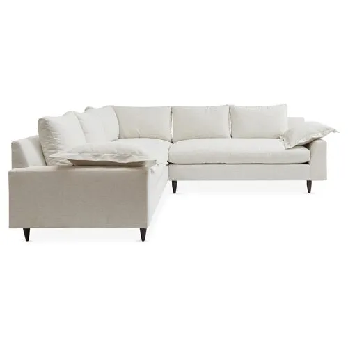 Lewis L-Shaped Sectional - Kim Salmela - Handcrafted - Ivory