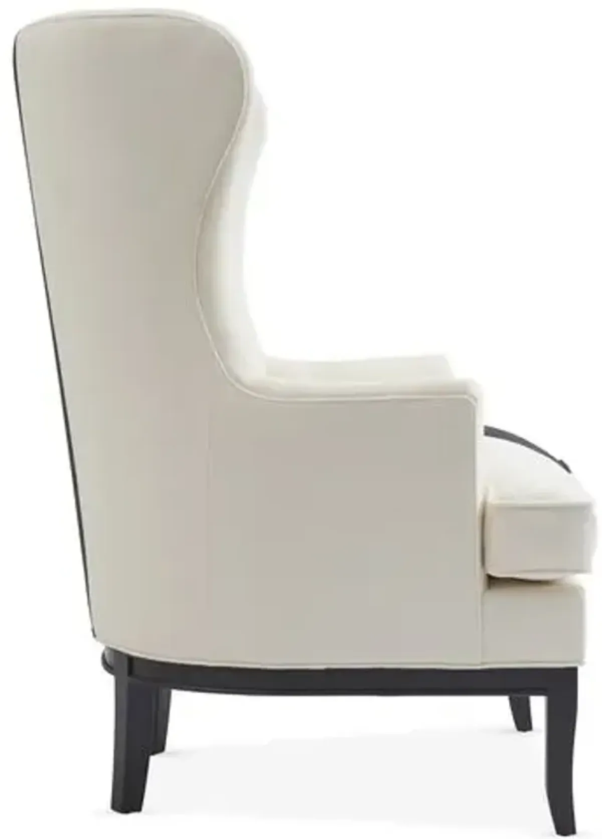 Calhoun Wingback Chair - Stripe - Kim Salmela - Handcrafted in The USA - Ivory - Comfortable, Stylish