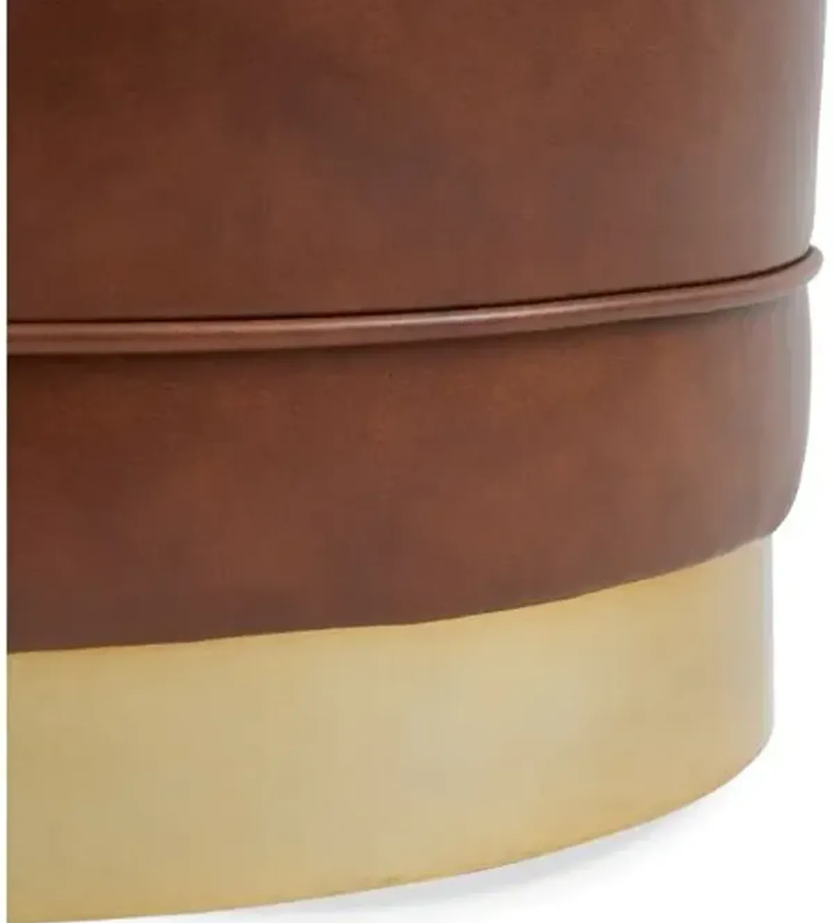 Piper Leather Stool - Chocolate - Kim Salmela - Handcrafted - Brown