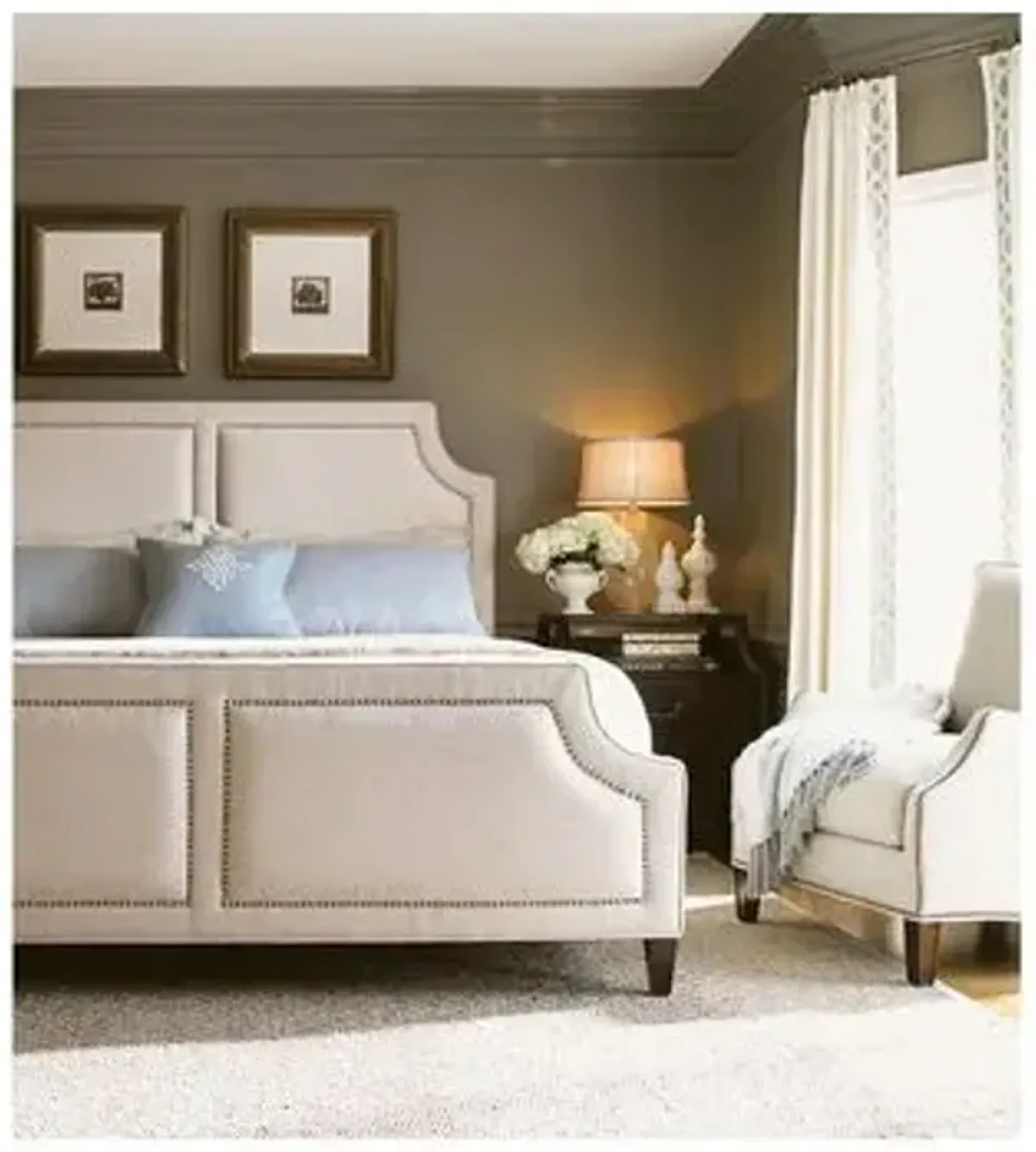 Chadwick Upholstered Bed - Oatmeal - Beige