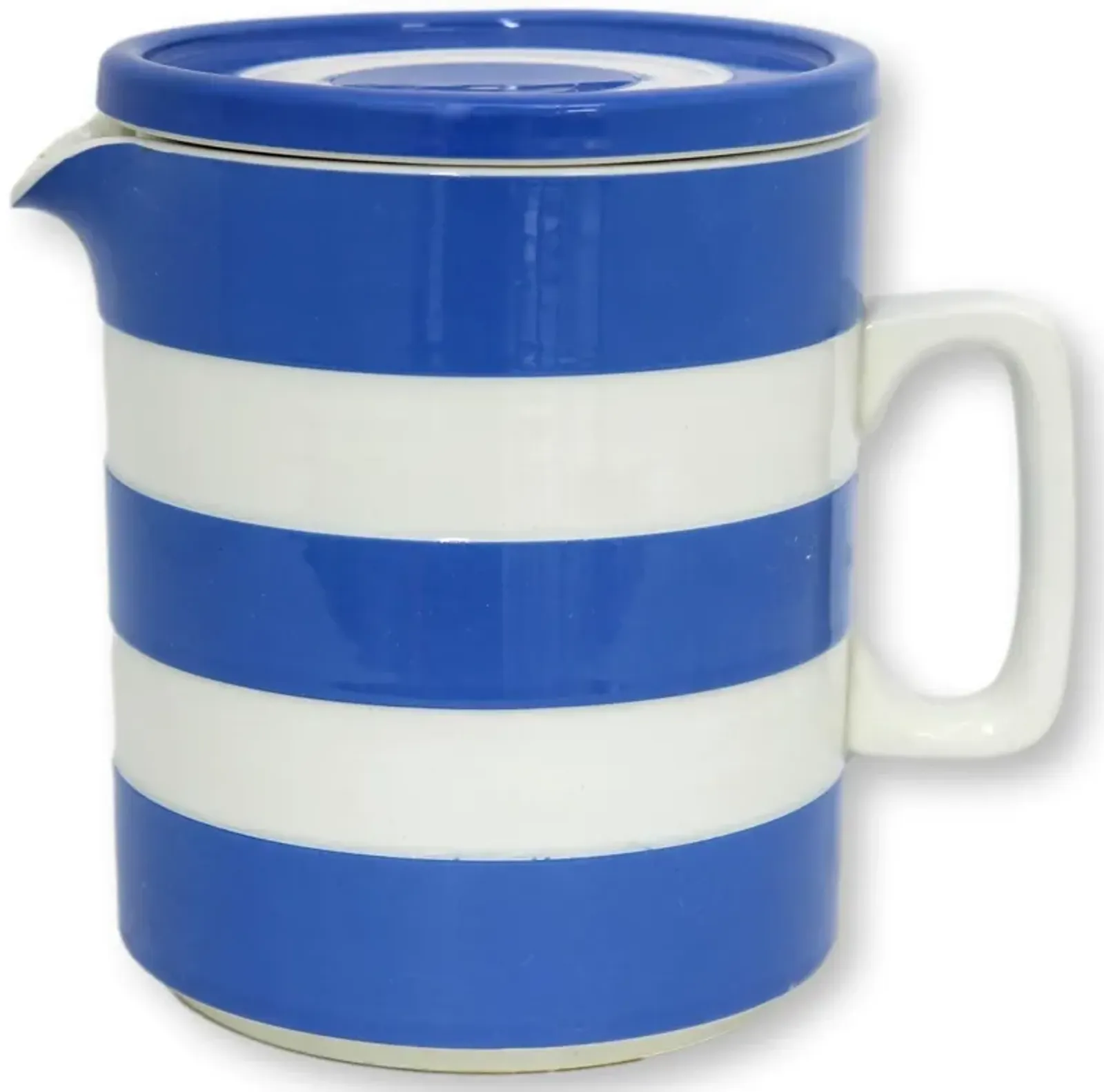 English Cornishware Hot Chocolate Jug - Rose Victoria - Blue