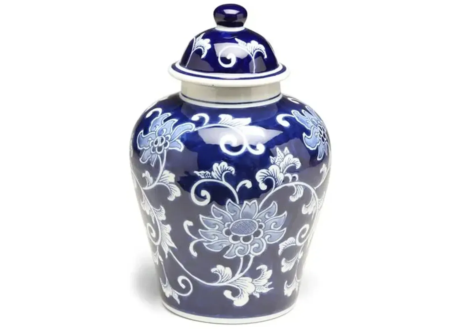 11" Lisse Classic Ginger Jar - Blue/White