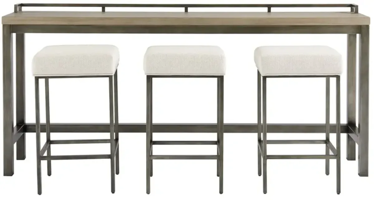 Asst. of 4 Mitchell Console w/ Stools, Ivory