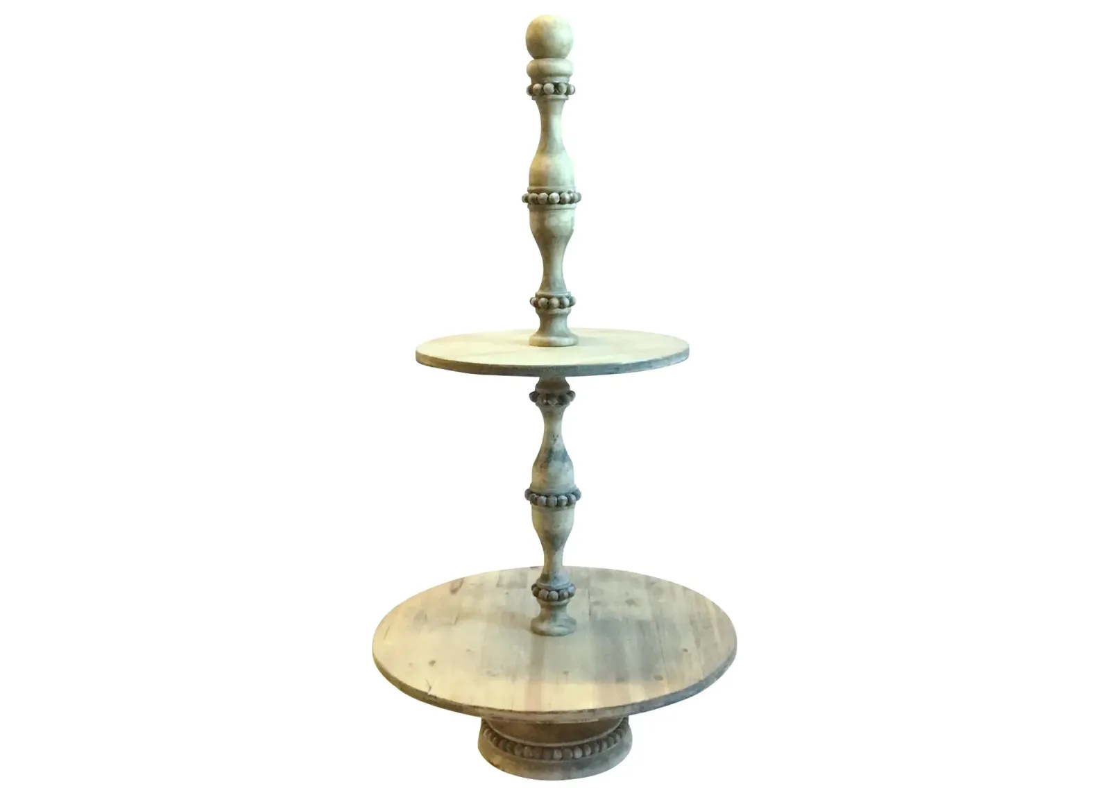 Wood Tiered Pastry Server - Vermilion Designs - brown