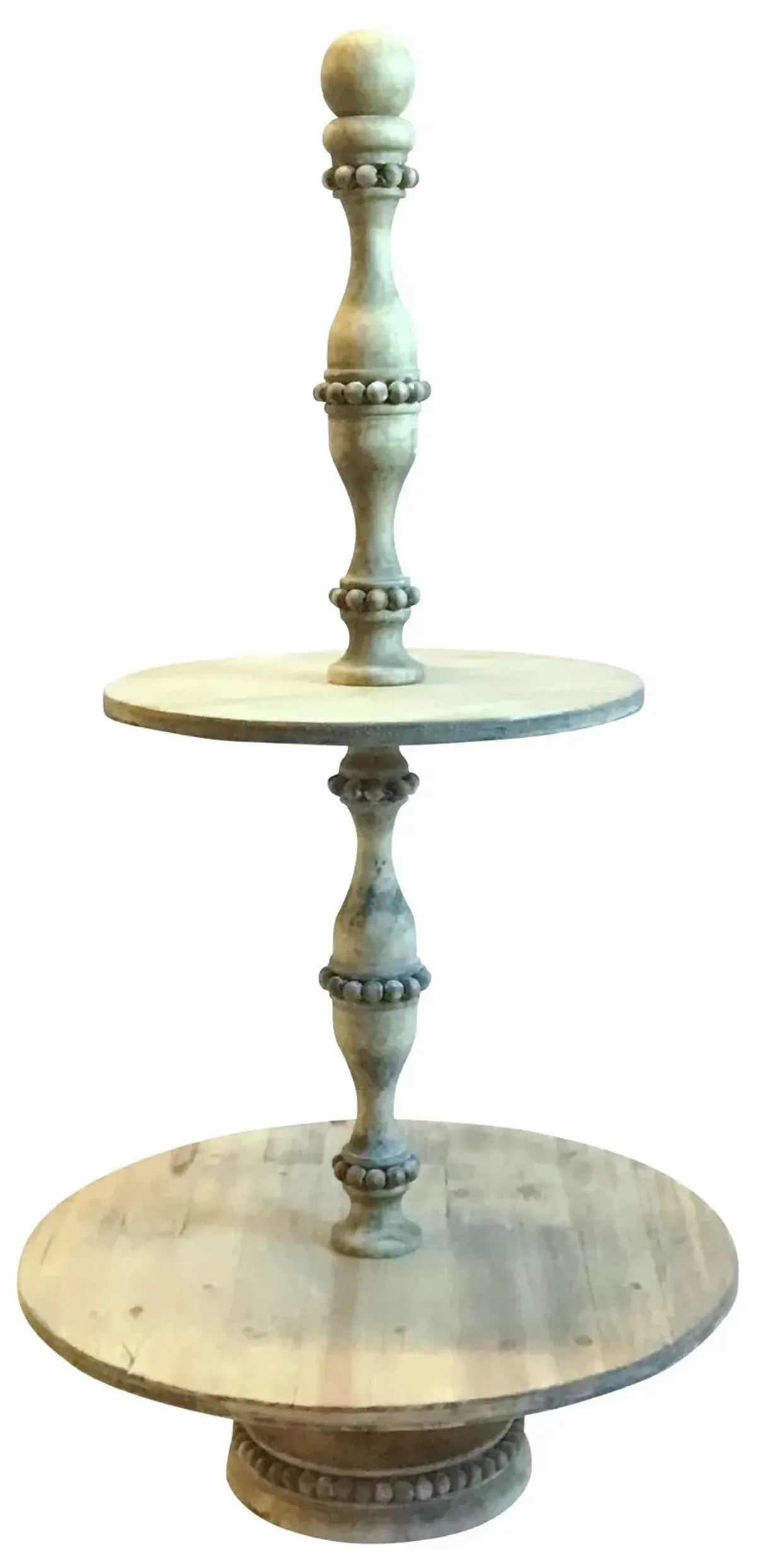 Wood Tiered Pastry Server - Vermilion Designs - brown