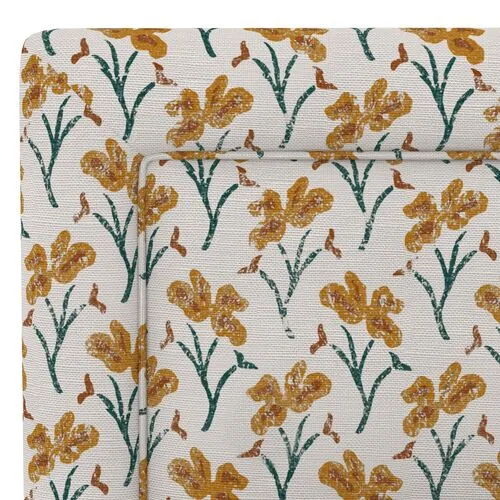 Collins Headboard - Marigold Floral - Handcrafted - Yellow