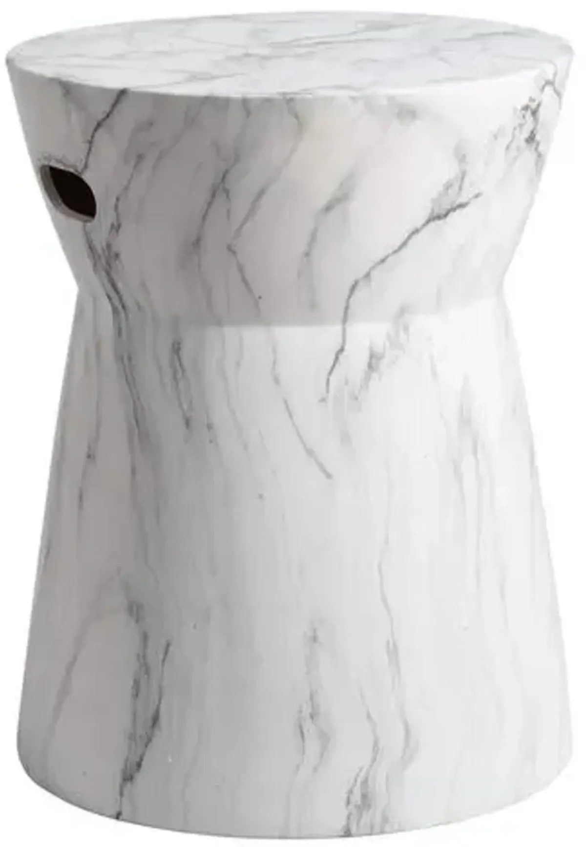Balboa Garden Stool - Natural/White