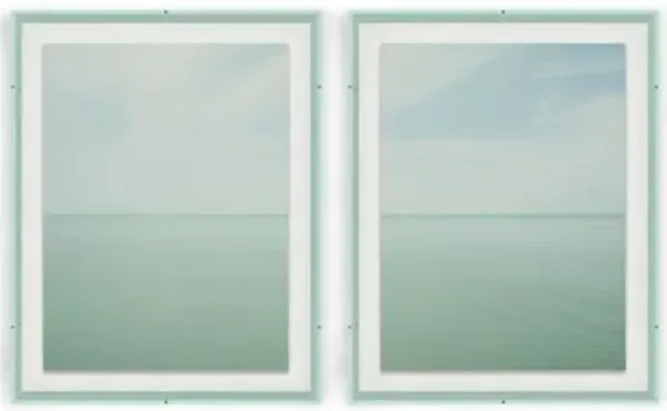 Christine Flynn - Lake Huron Diptych Photograph - Green