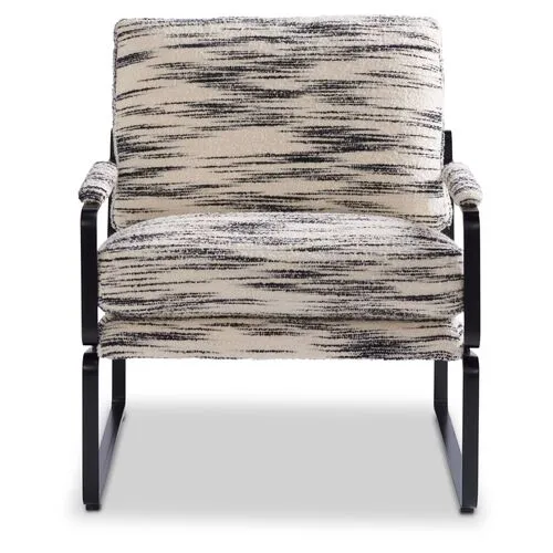 Harrison Chair - Salt/Pepper - Miles Talbott - Handcrafted - Black