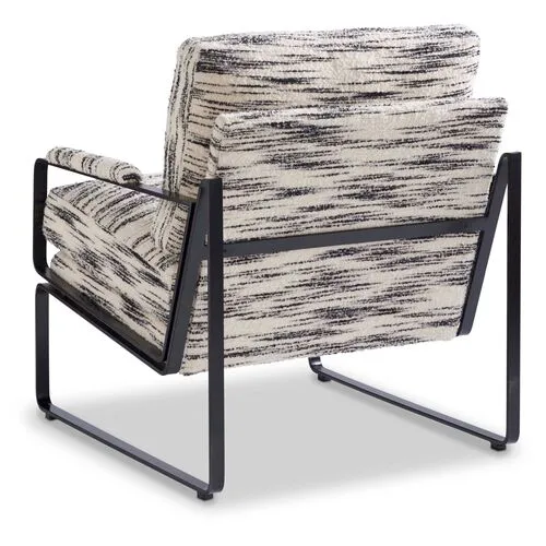 Harrison Chair - Salt/Pepper - Miles Talbott - Handcrafted - Black