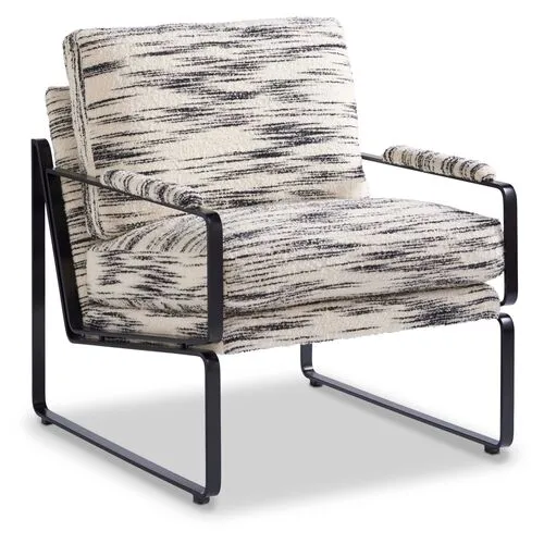 Harrison Chair - Salt/Pepper - Miles Talbott - Handcrafted - Black