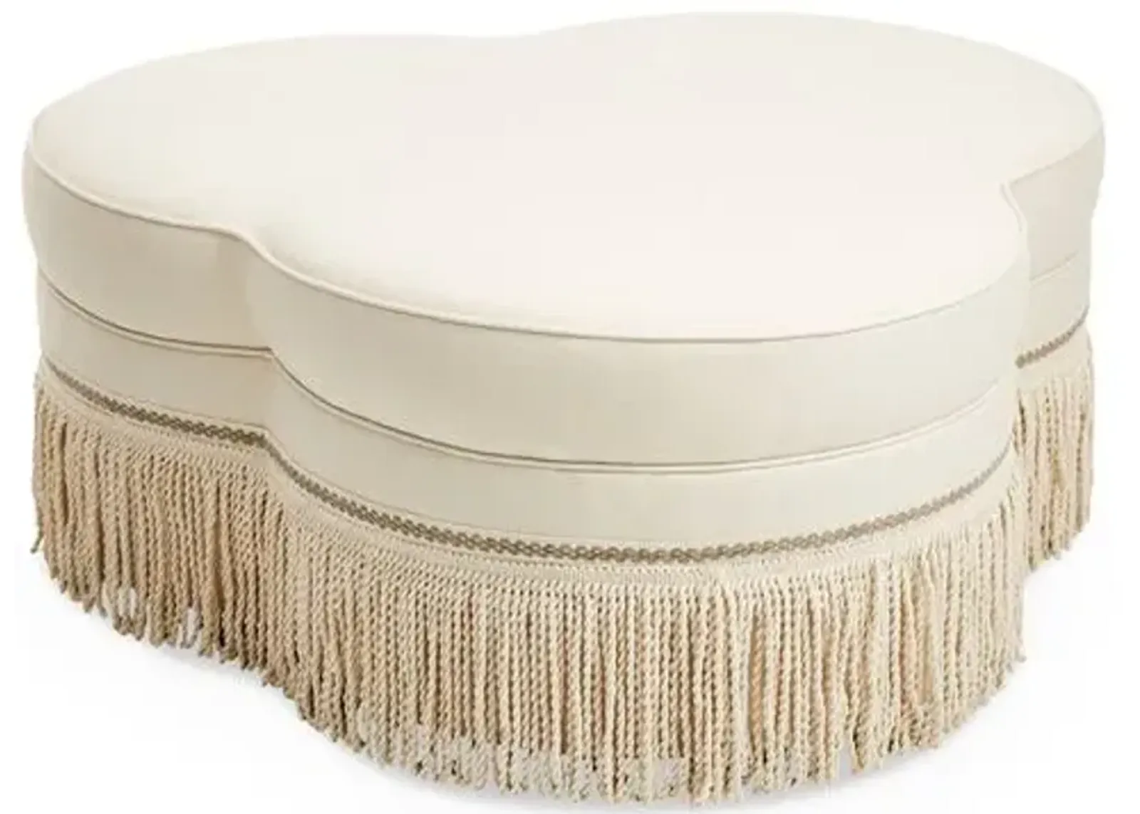 Portsmouth Ottoman - Cream Linen - Beige