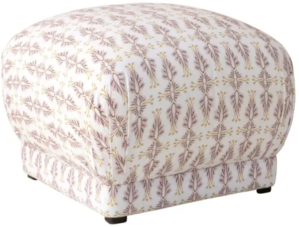 Benton Ottoman, Blush/Gold