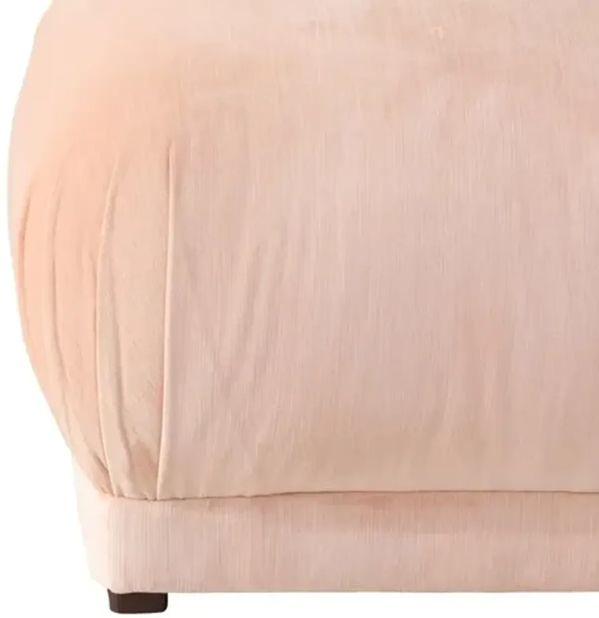 Benton Ottoman - Blush Velvet - Cloth & Company - Handcrafted - Pink