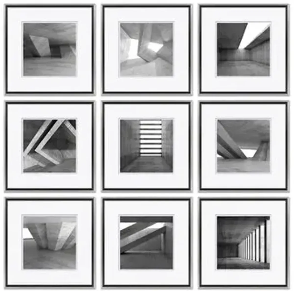 Set of 9 - Architectural Photographs - Soicher Marin - Blue