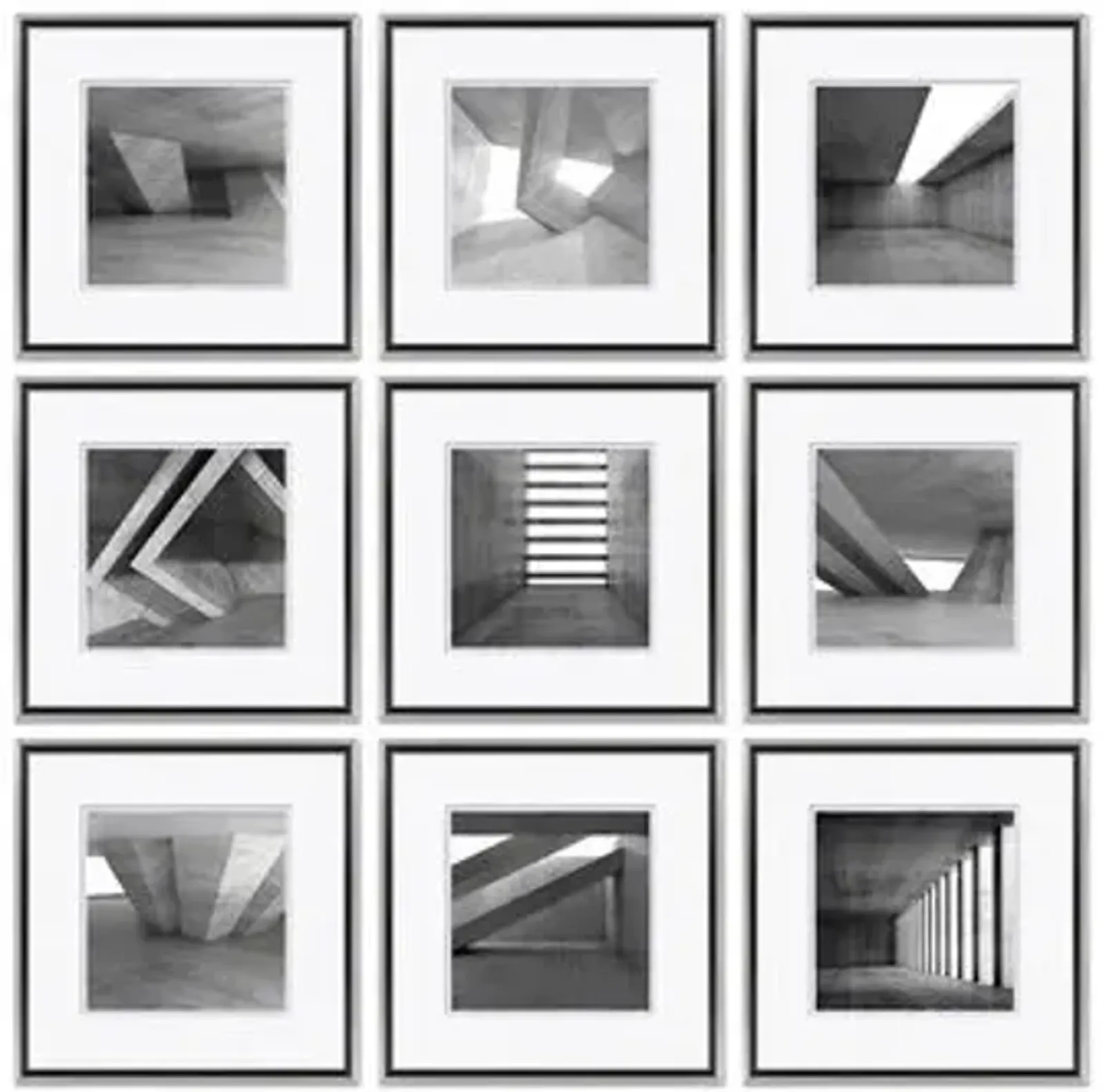 Set of 9 - Architectural Photographs - Soicher Marin - Blue