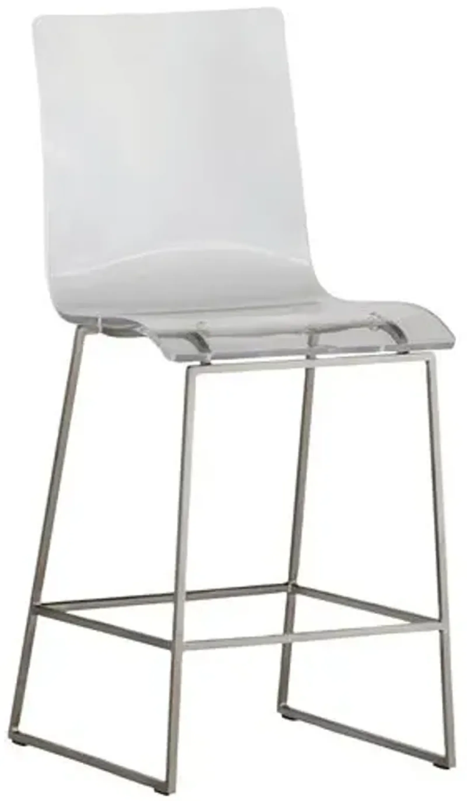 King Acrylic Counter Stool - Silver - Gabby