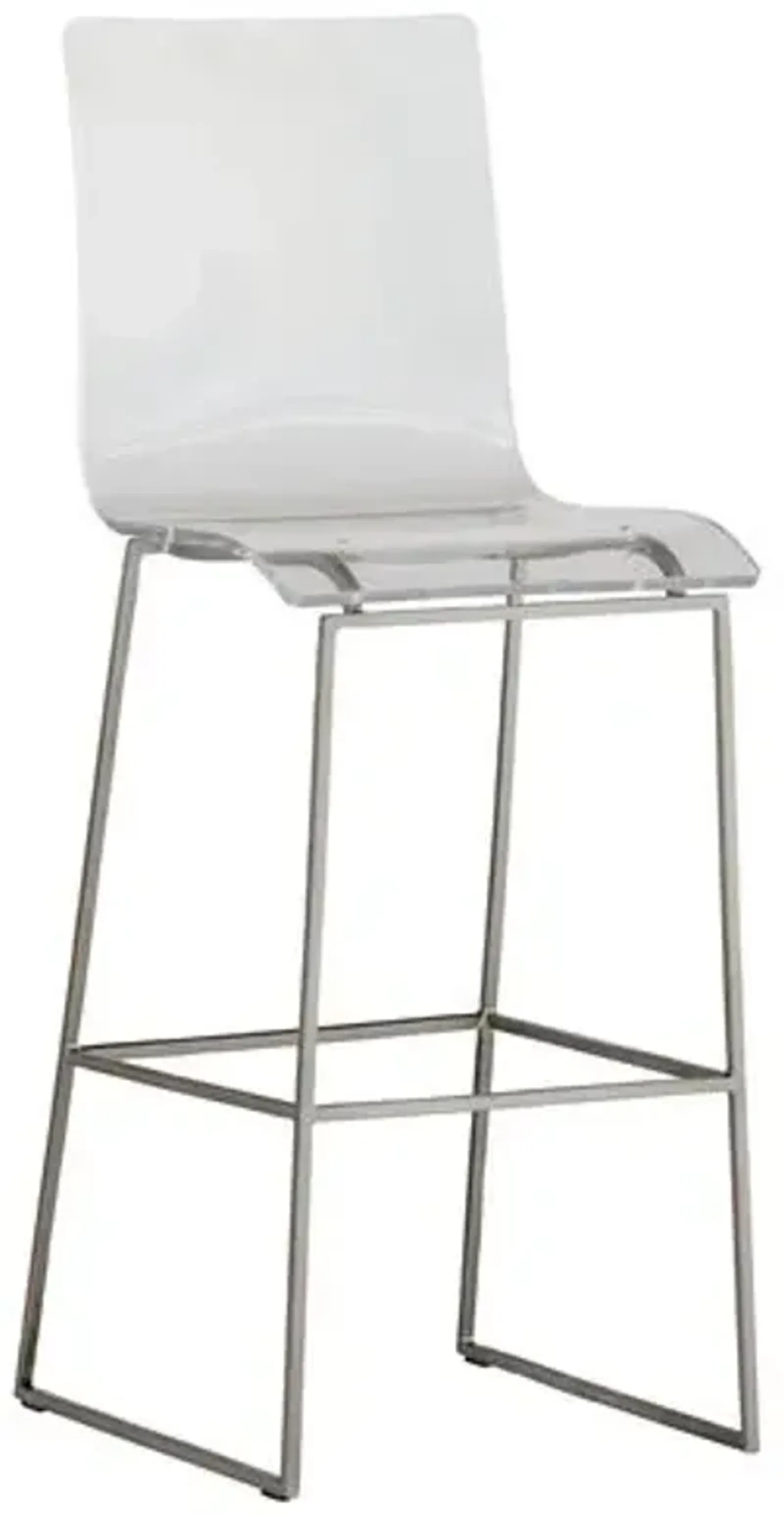 King Acrylic Barstool - Silver - Gabby - Clear