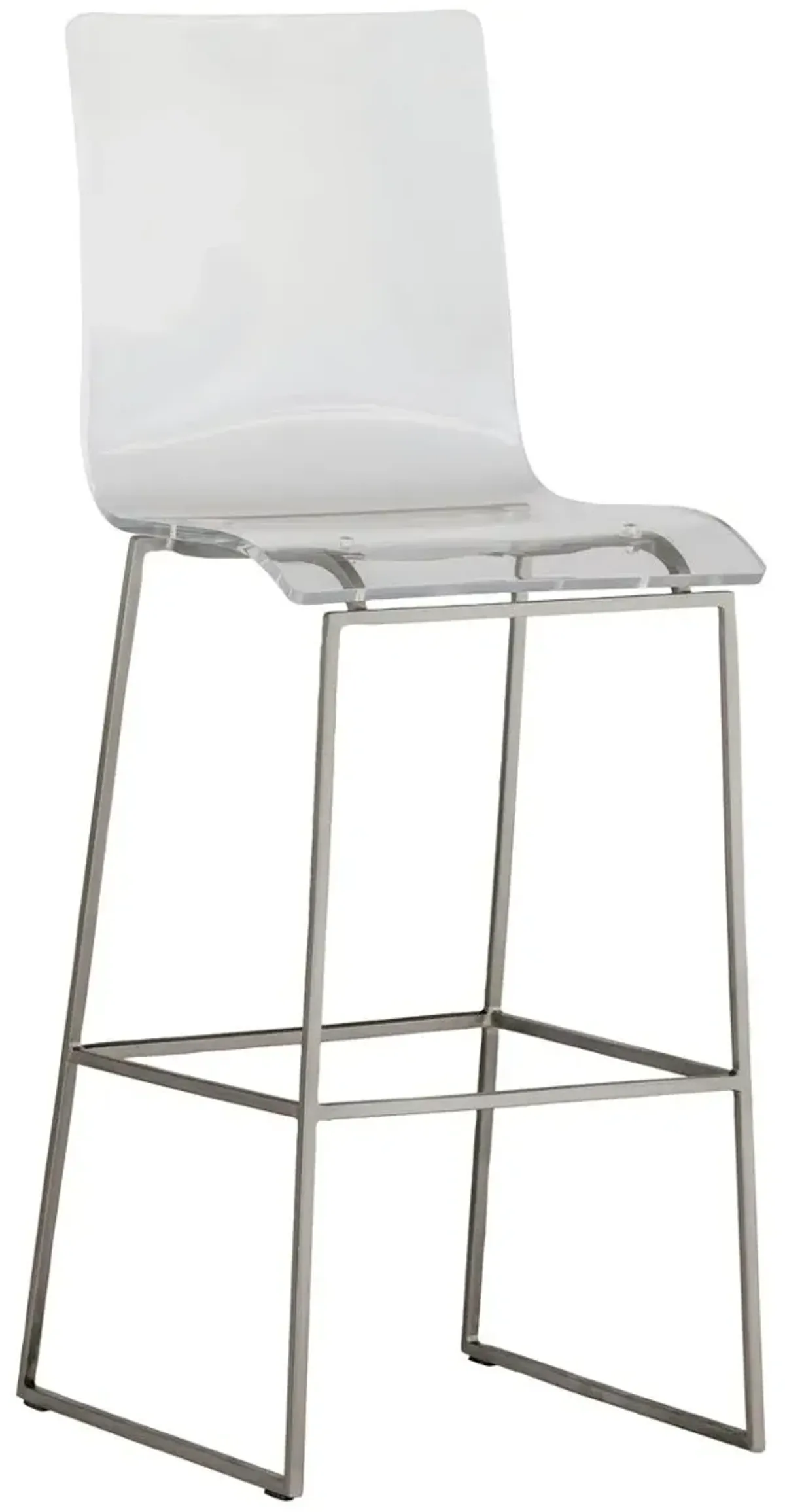 King Acrylic Barstool - Silver - Gabby - Clear
