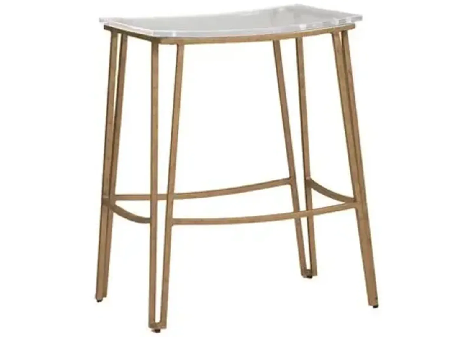 Pierce Acrylic Counter Stool - Gold - Gabby