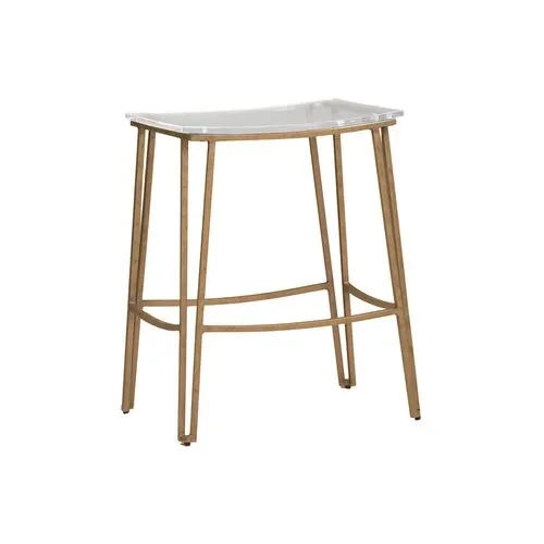 Pierce Acrylic Counter Stool - Gold - Gabby