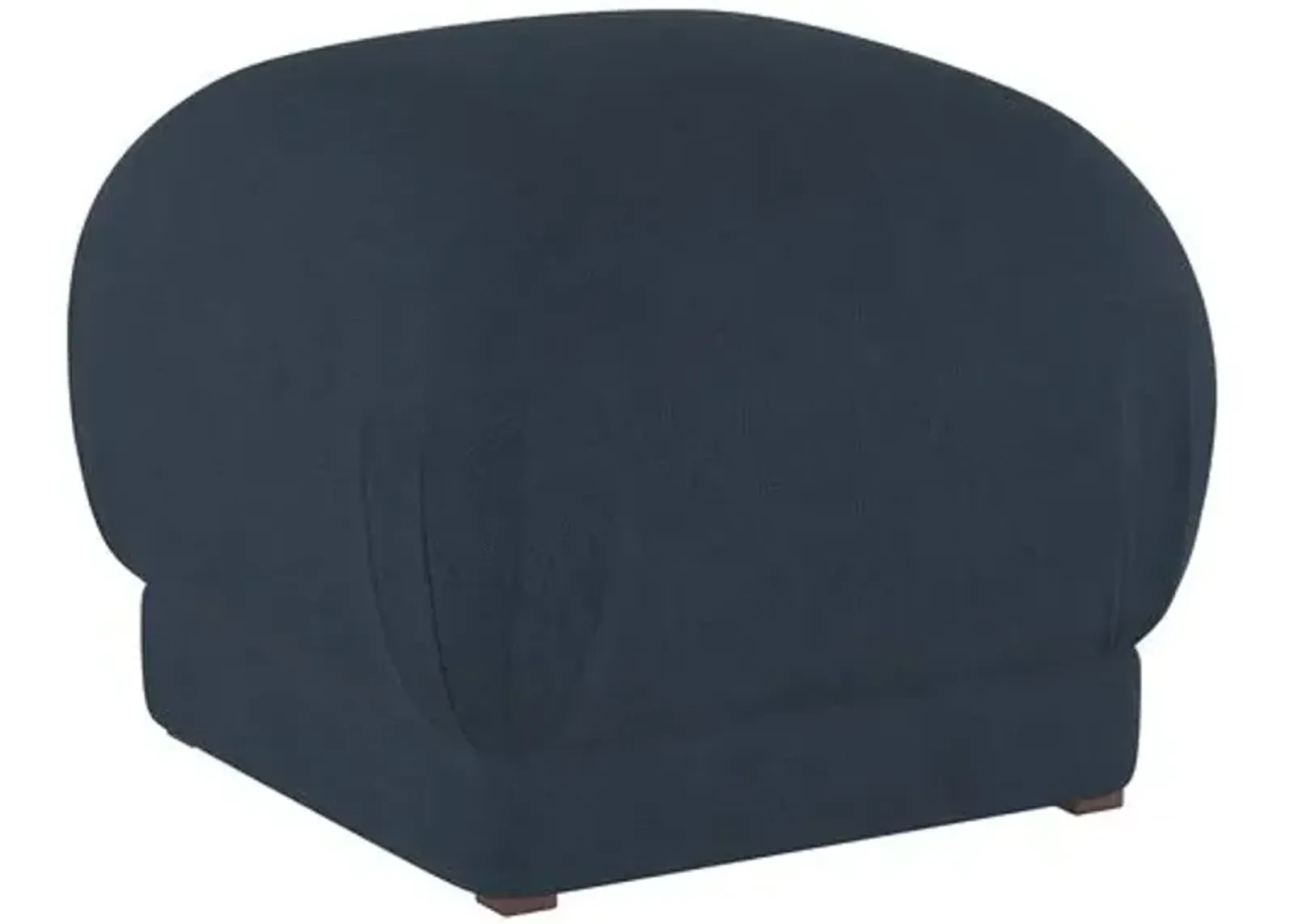 Benton Ottoman - Navy - Cloth & Company - Handcrafted - Blue