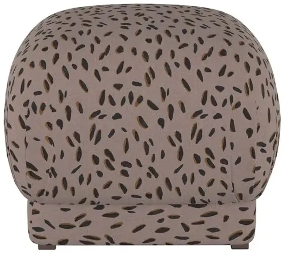 Benton Ottoman - Taupe Dot - Cloth & Company - Handcrafted - Beige