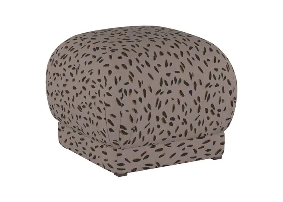 Benton Ottoman - Taupe Dot - Cloth & Company - Handcrafted - Beige