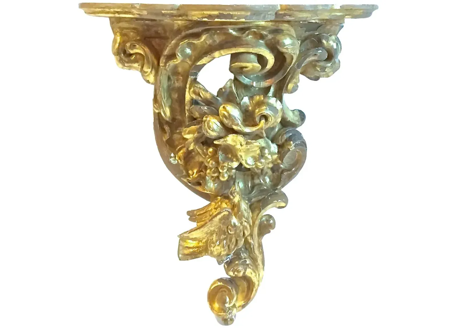 Antique Florentine Gilt Wall Bracket - Vermilion Designs - Gold