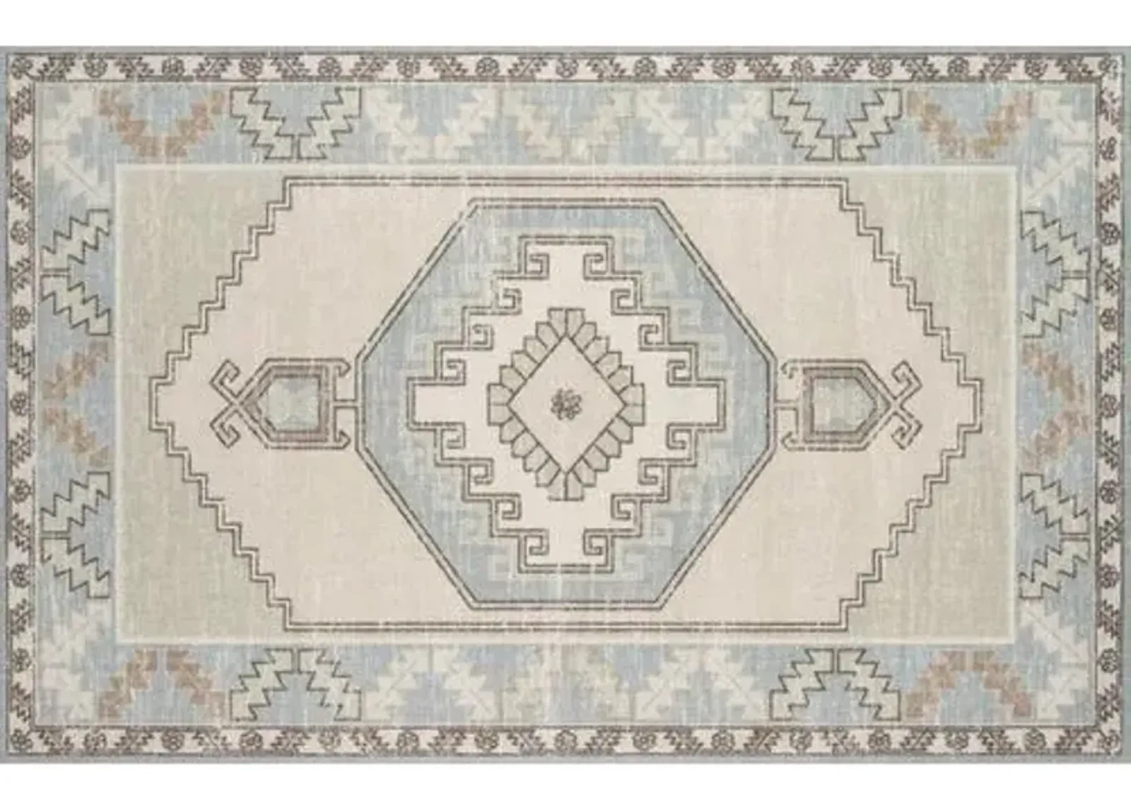 Karima Rug - Light Blue - Blue