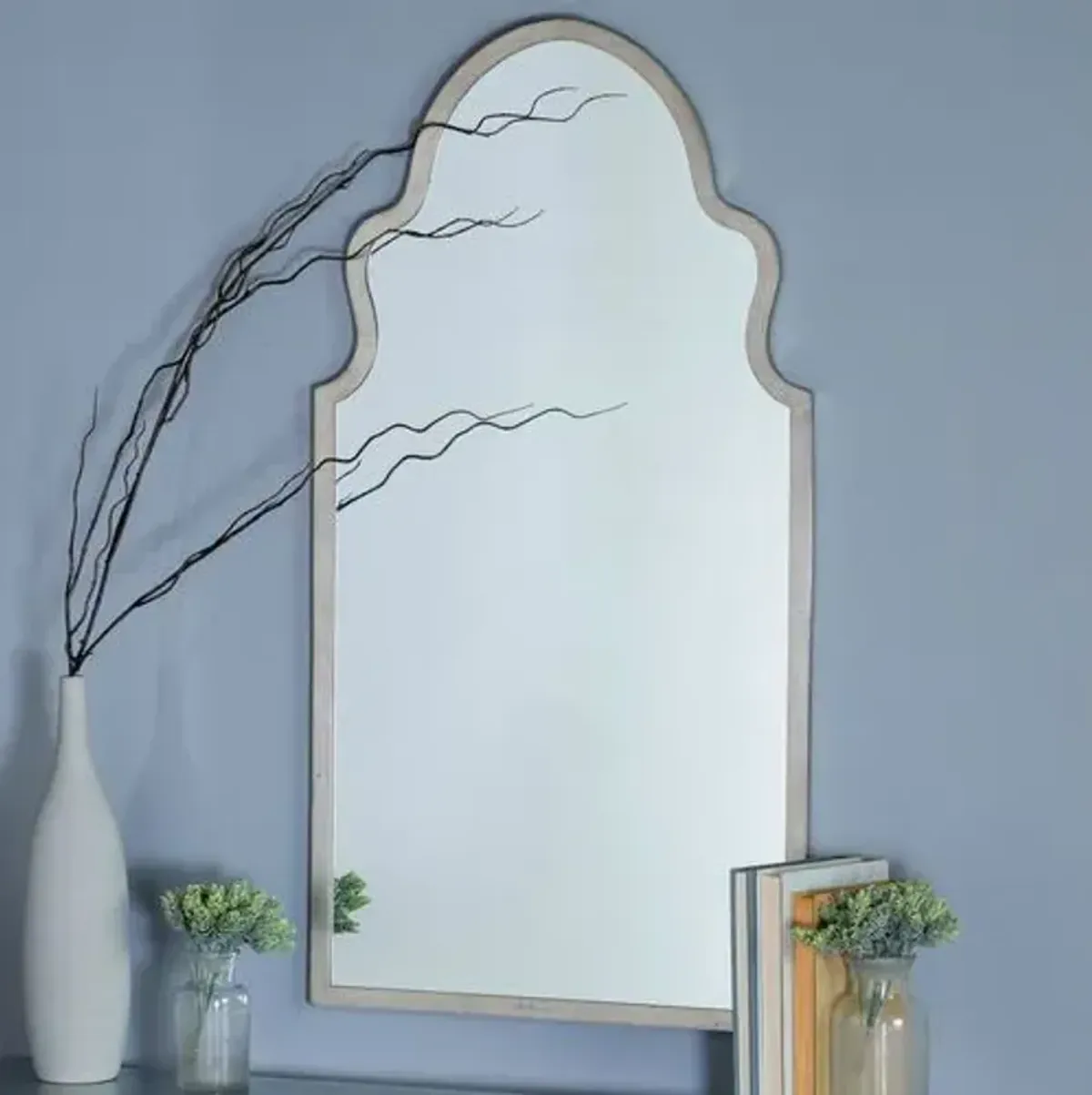 Set of 2 Bianca Wall Mirrors - Silver