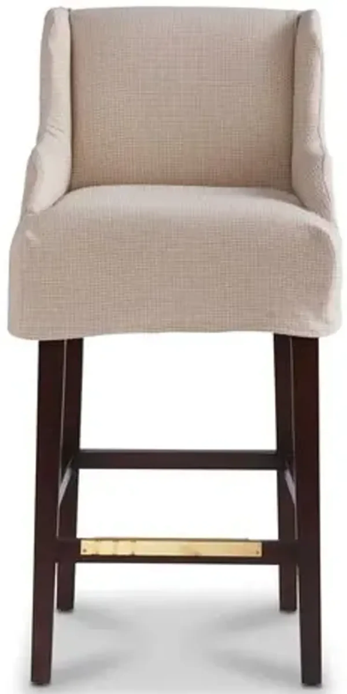 Ansley Swivel Slipcover Counter Stool - Sand - Handcrafted