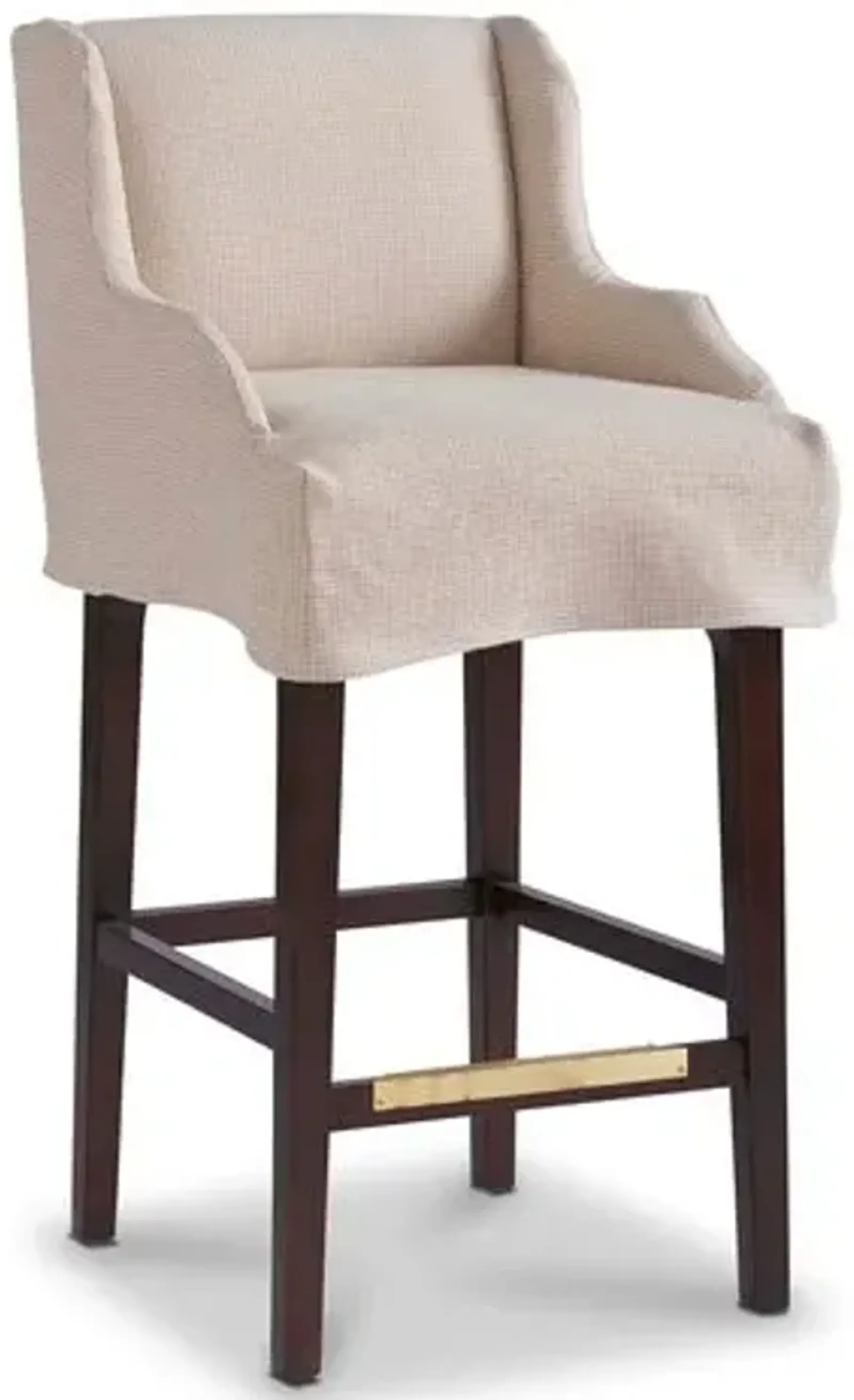 Ansley Swivel Slipcover Counter Stool - Sand - Handcrafted