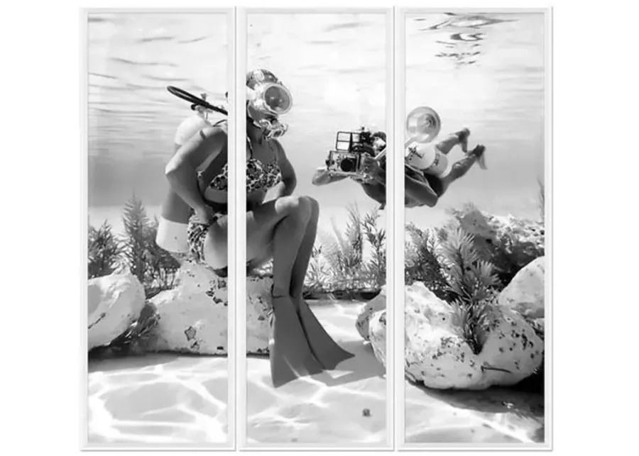 Set of 3 - Scuba Diver Triptych - Soicher Marin - Blue