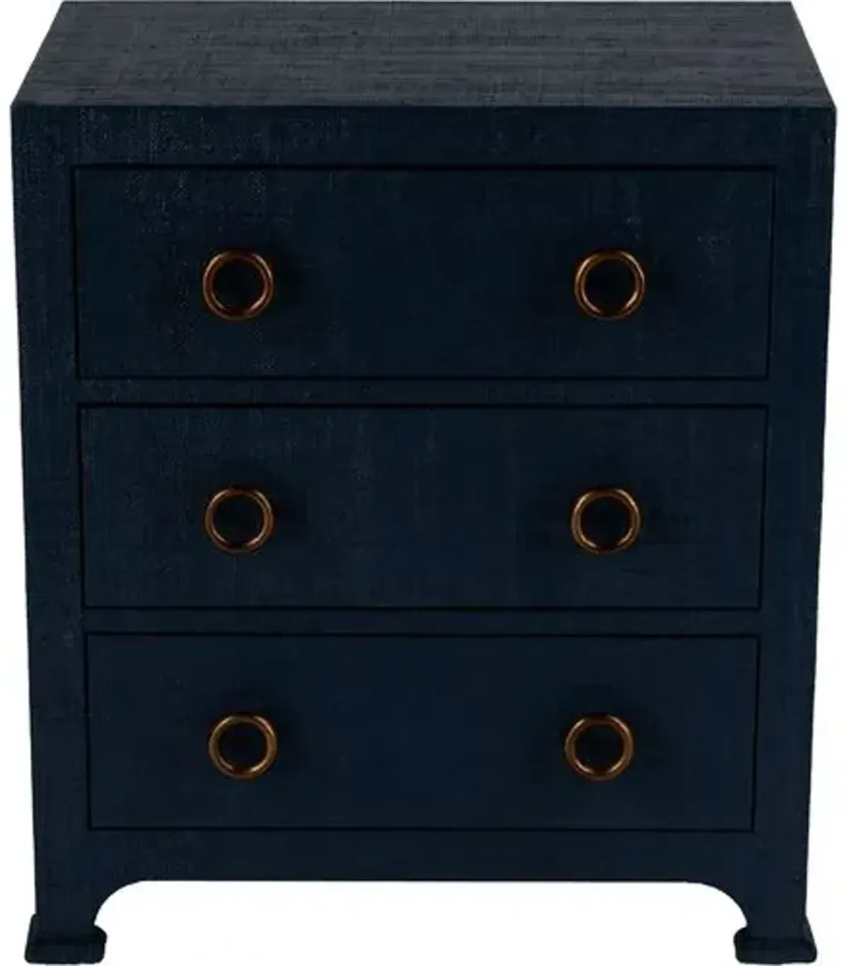 Kos 3-Drawer Raffia Nightstand