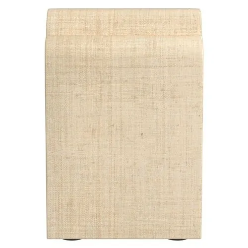 Kos Raffia Waterfall Side Table - Natural - Beige