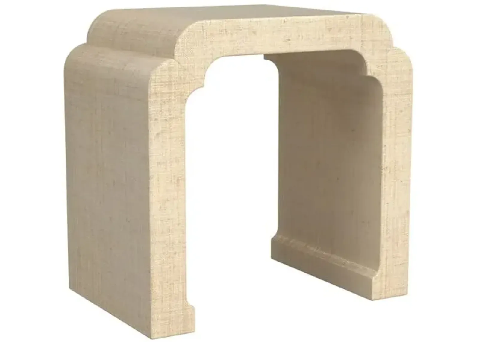 Kos Raffia Waterfall Side Table - Beige