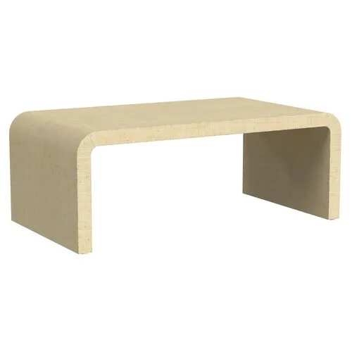 Kos Raffia Waterfall Coffee Table - Beige