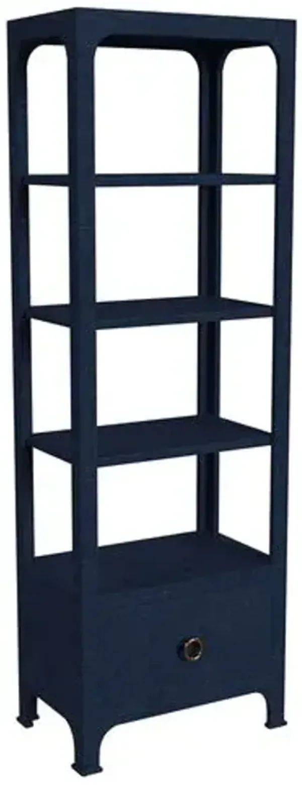 Kos Raffia Étagère - Blue