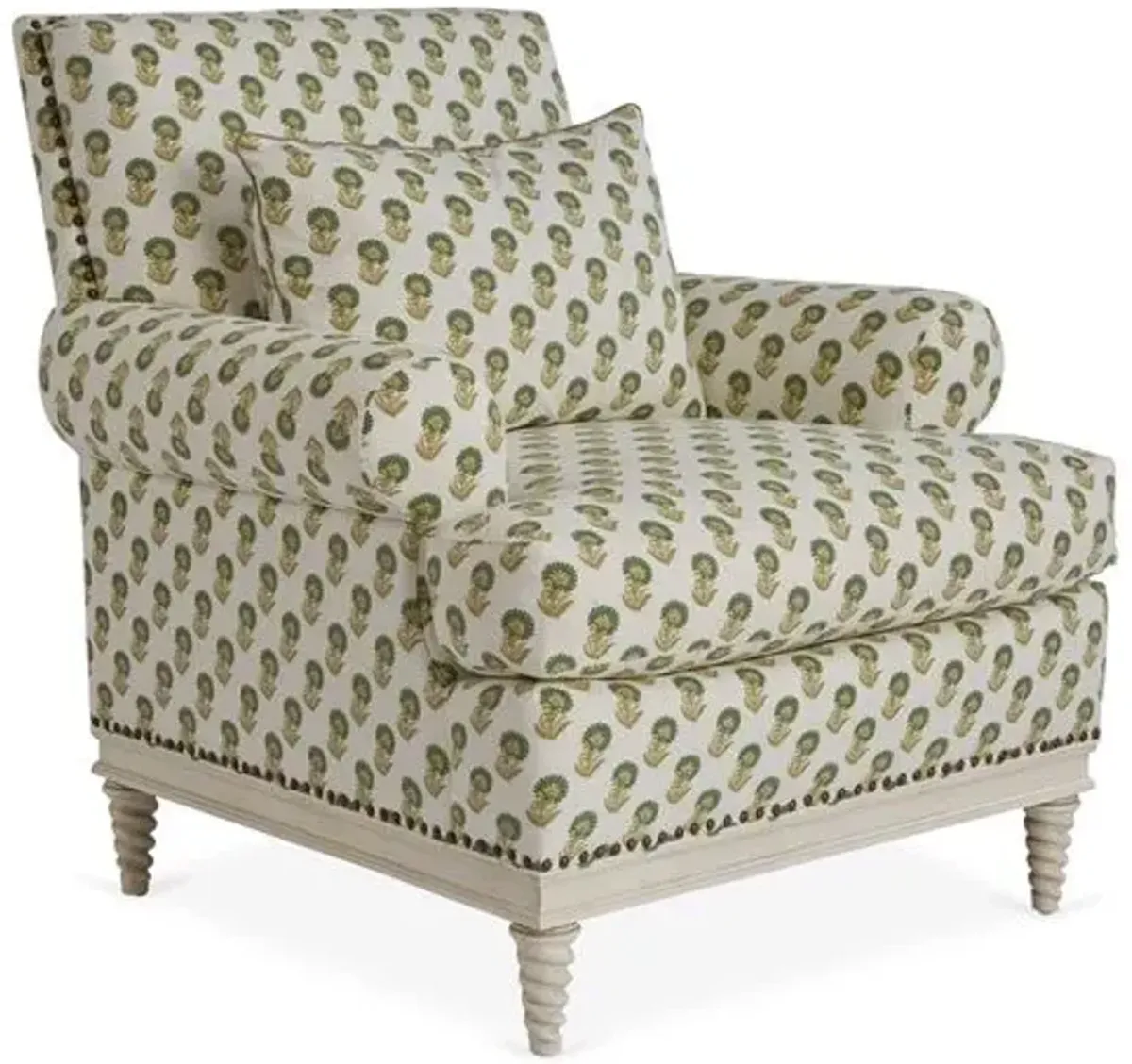 Paris Club Chair - Spring Green/Ivory - Mr & Mrs Howard