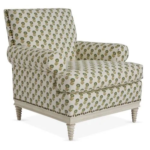 Paris Club Chair - Spring Green/Ivory - Mr & Mrs Howard