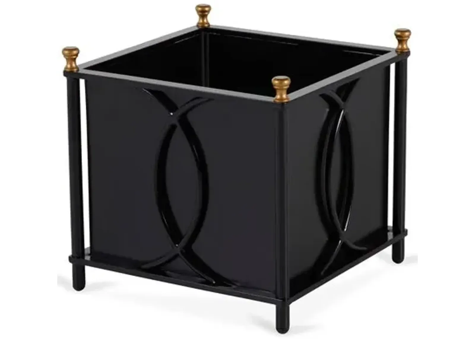 Frances Small Outdoor Planter - Black - 17"w x 17"d x 16.5"h