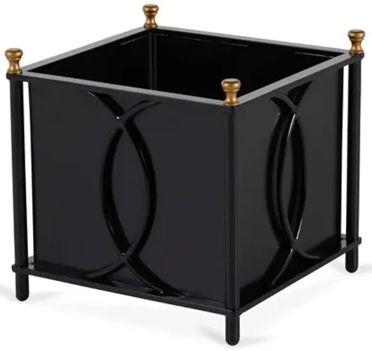 Frances Small Outdoor Planter - Black - 17"w x 17"d x 16.5"h