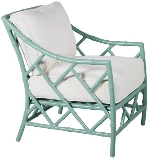 Kit Outdoor Lounge Chair - Celadon/White
