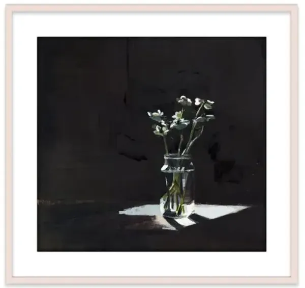 Susan Ashworth - White Anemones Painting - Green