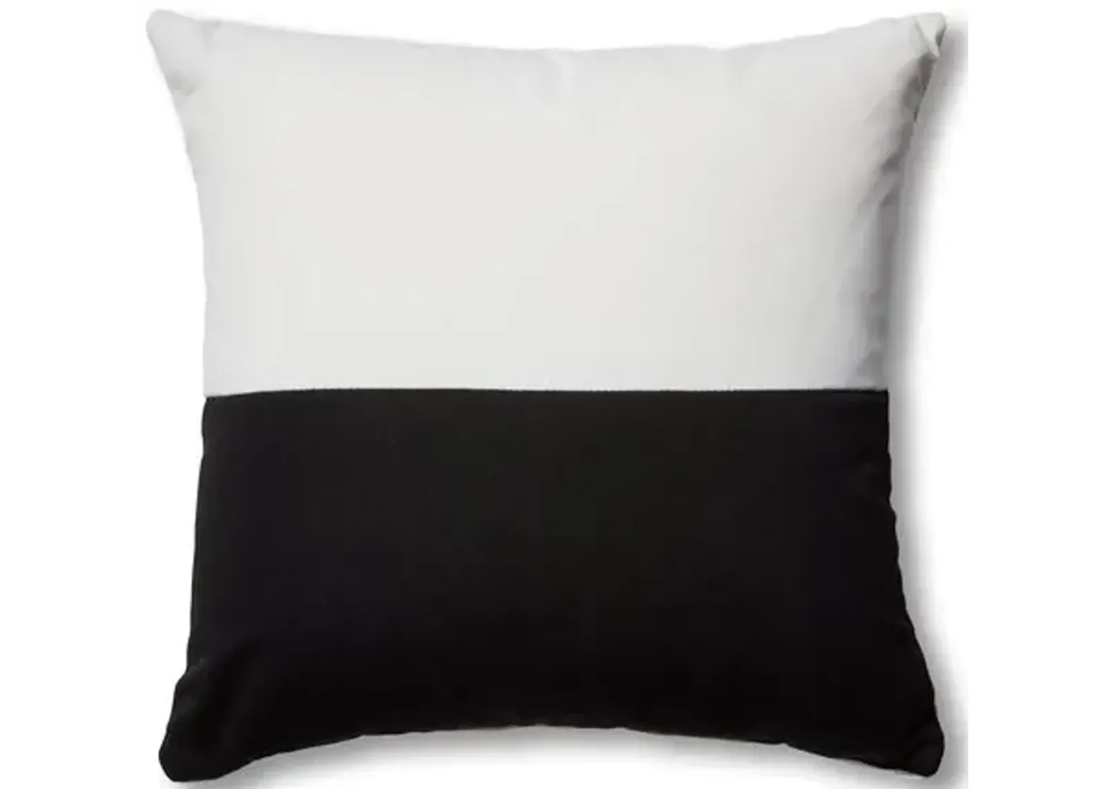 Frances Color-Block Outdoor Pillow - Black/