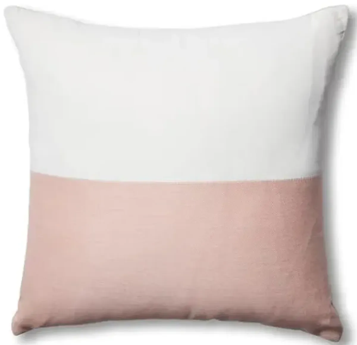 Frances Color-Block Pillow - Blush Pink