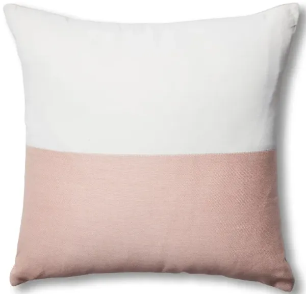 Frances Color-Block Pillow, Blush Pink