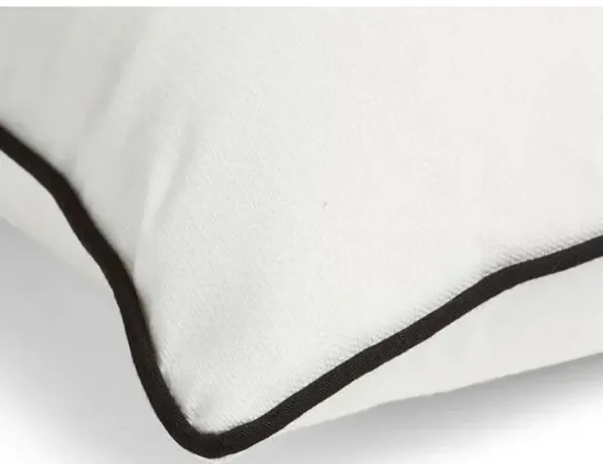 Newport 14x24 Lumbar Pillows - White/Black